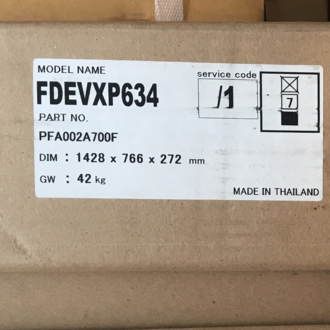 三菱重工 ハイパーインバーター 室内機：FDEVXP634